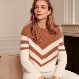 Sezane Chevron Wool Jumper